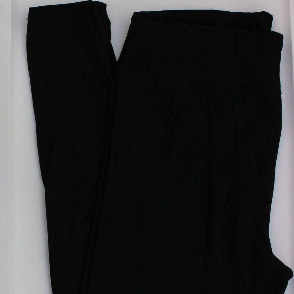 Two pairs of TC LuLaRoe Tall & Curvy Leggings Solid Black NWT